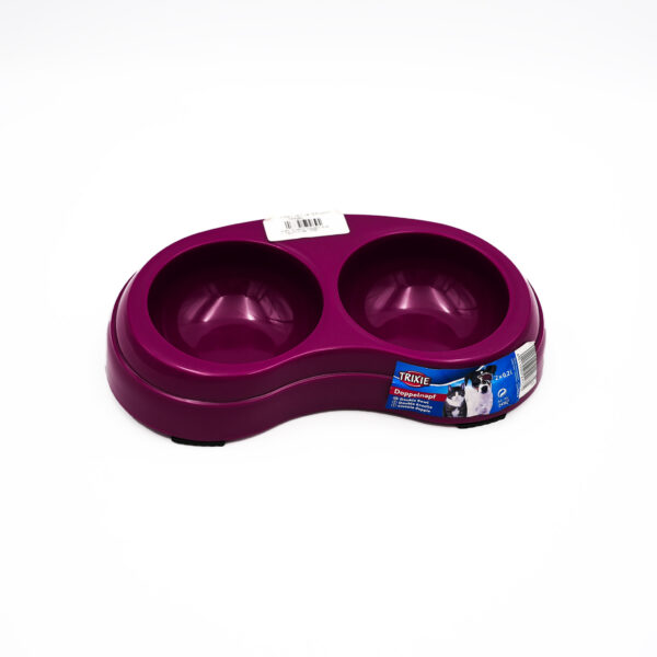 Plastic Double Bowl by Trixie