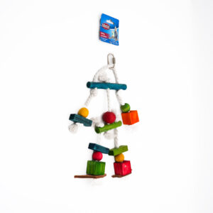 Wooden Toy with Leather and Rope by Trixie