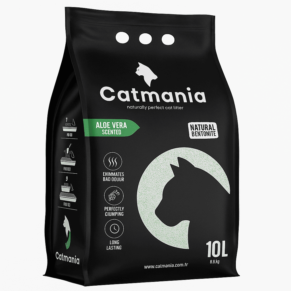 Premium White Cat Litter, Aloe Vera Scented by Catmania