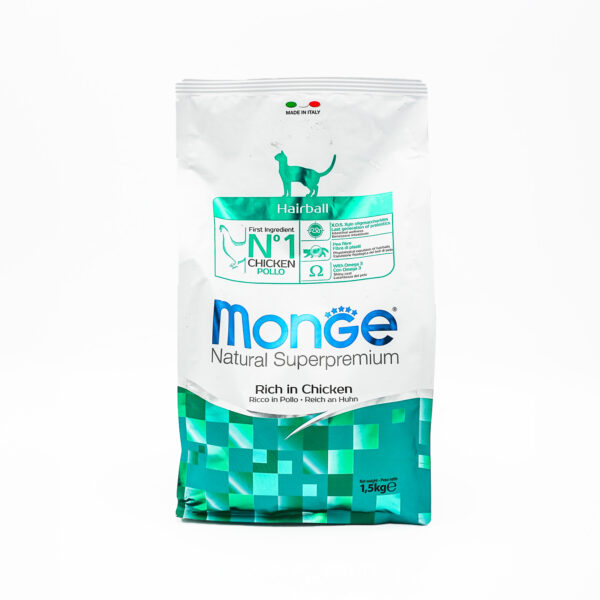 Monge Natural Superpremium Hairball – Rich in Chicken