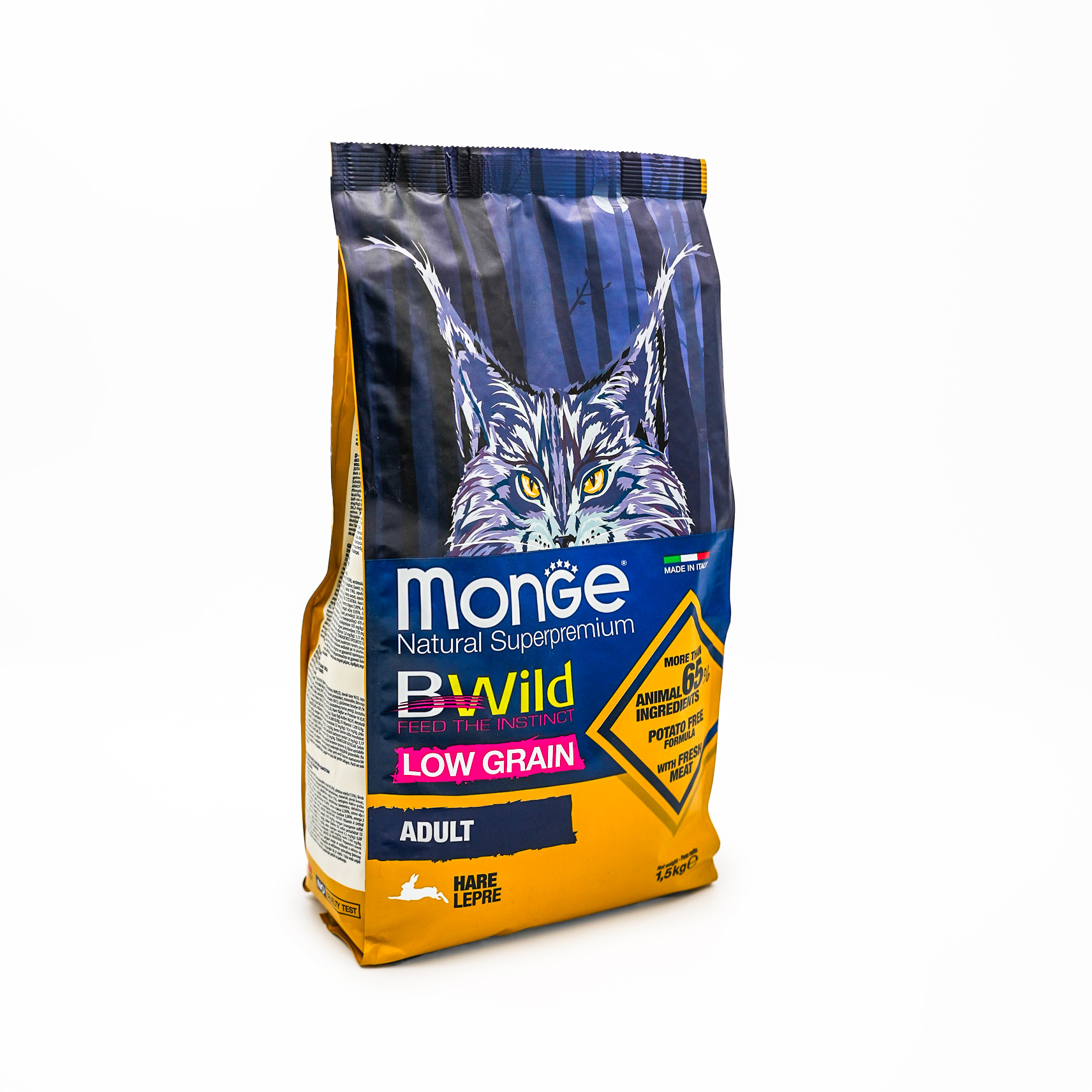 Monge BWild Low Grain Adult Cat – Hare