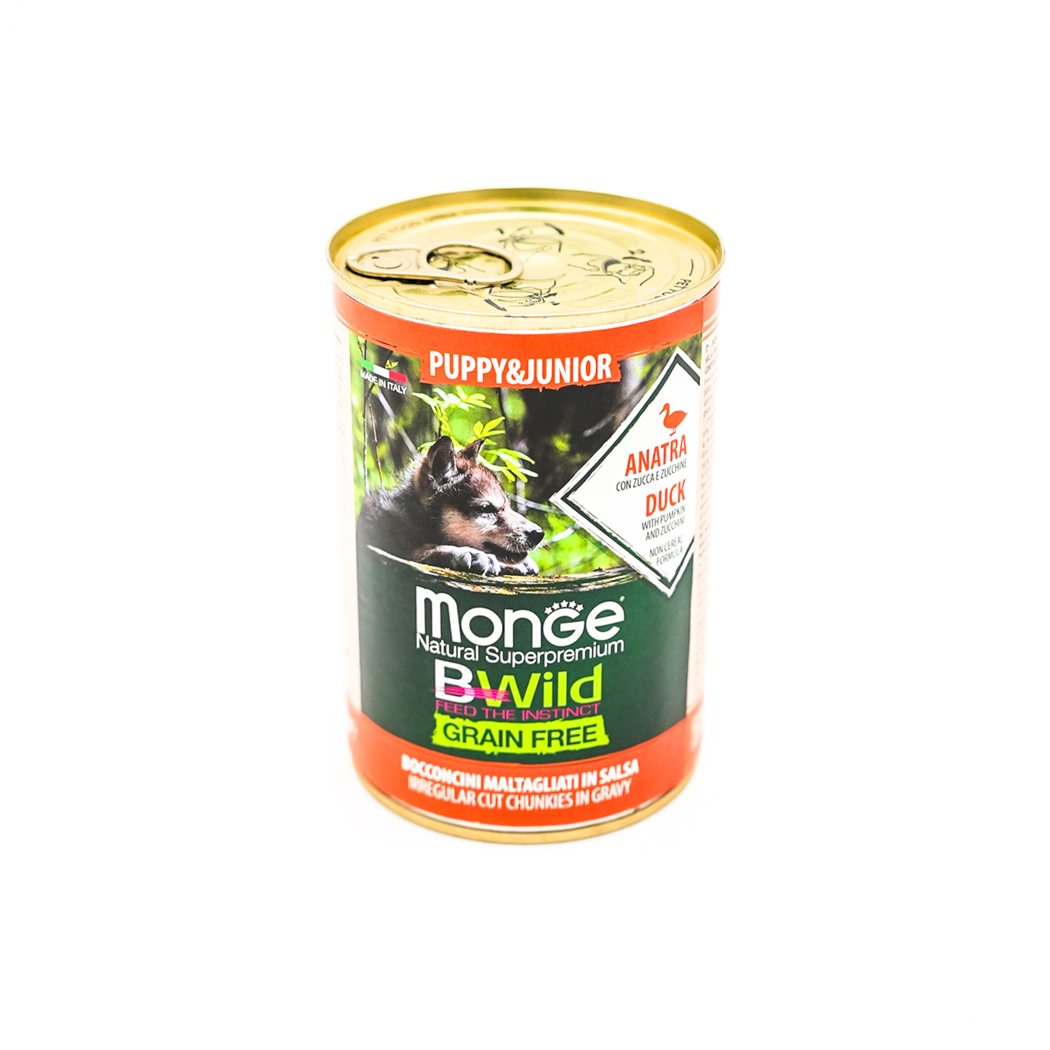 Monge Bwild Grain Free Puppy – Duck with Pumpkin & Zucchini