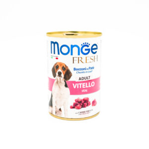 Monge Fresh Adult Dog Chunks in Loaf with Veal