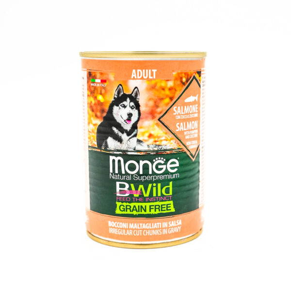 Monge BWild Grain-Free Adult Dog – Salmon with Pumpkin & Zucchini