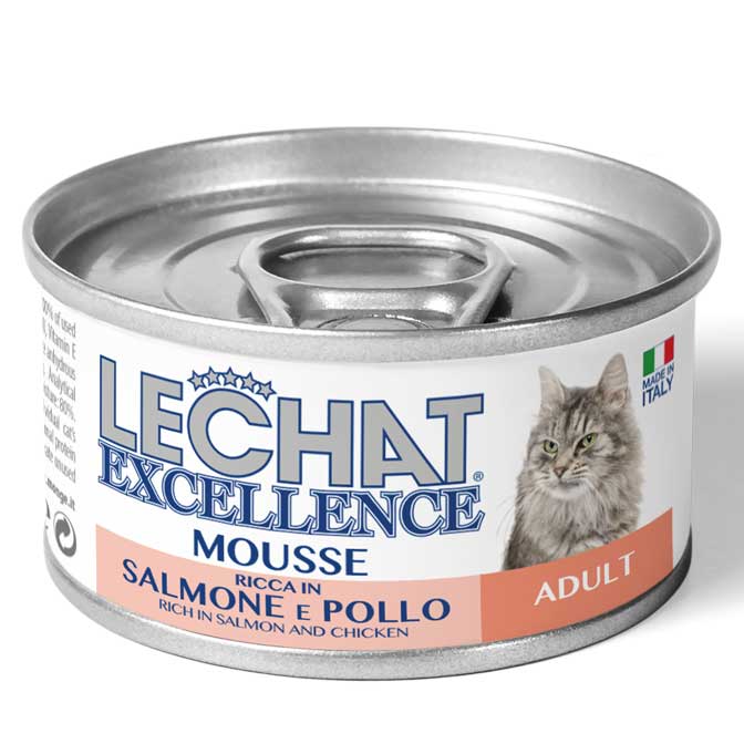 LeChat Excellence Mousse Adult Rich in Salmon and Chicken-monge