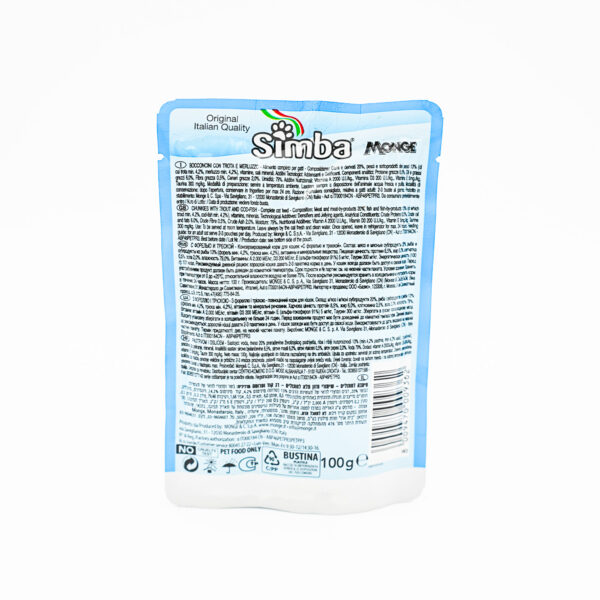 Simba Cat Chunkies with Trout and Cod Fish – 100g