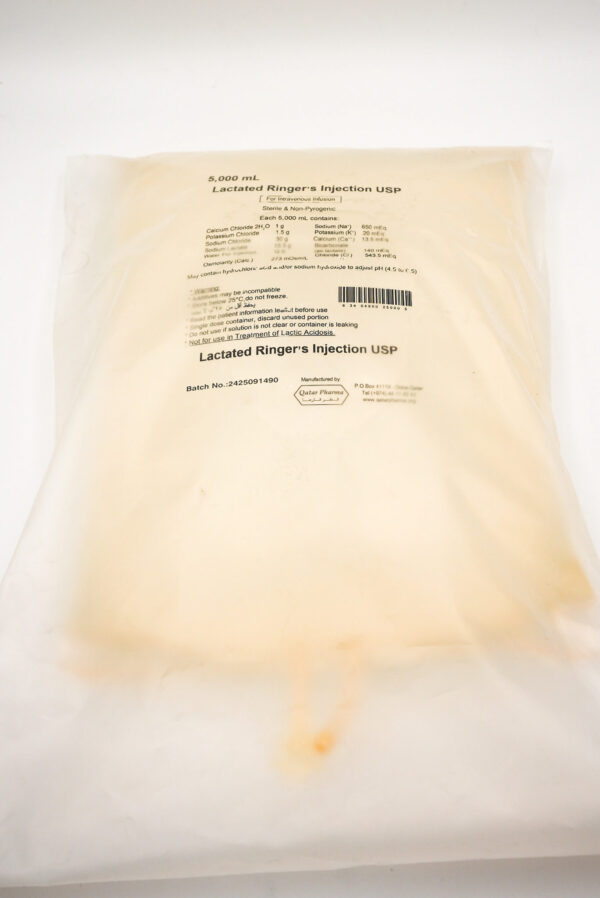 Lactated Ringer’s Injection USP 5000 ml by Qatar Pharma