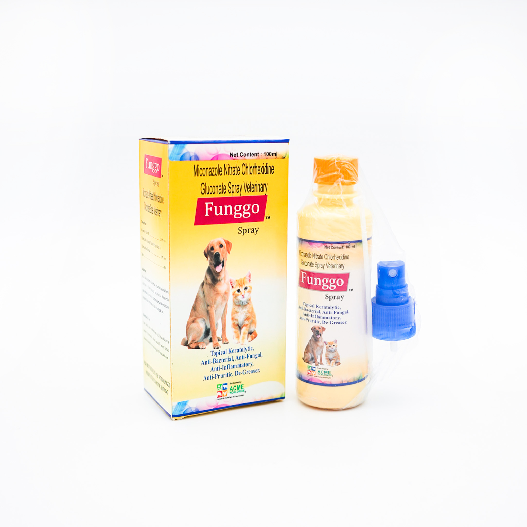 Funggo Spray 100ml Miconazole 2% + Chlorhexidine 2% by Reyaansh