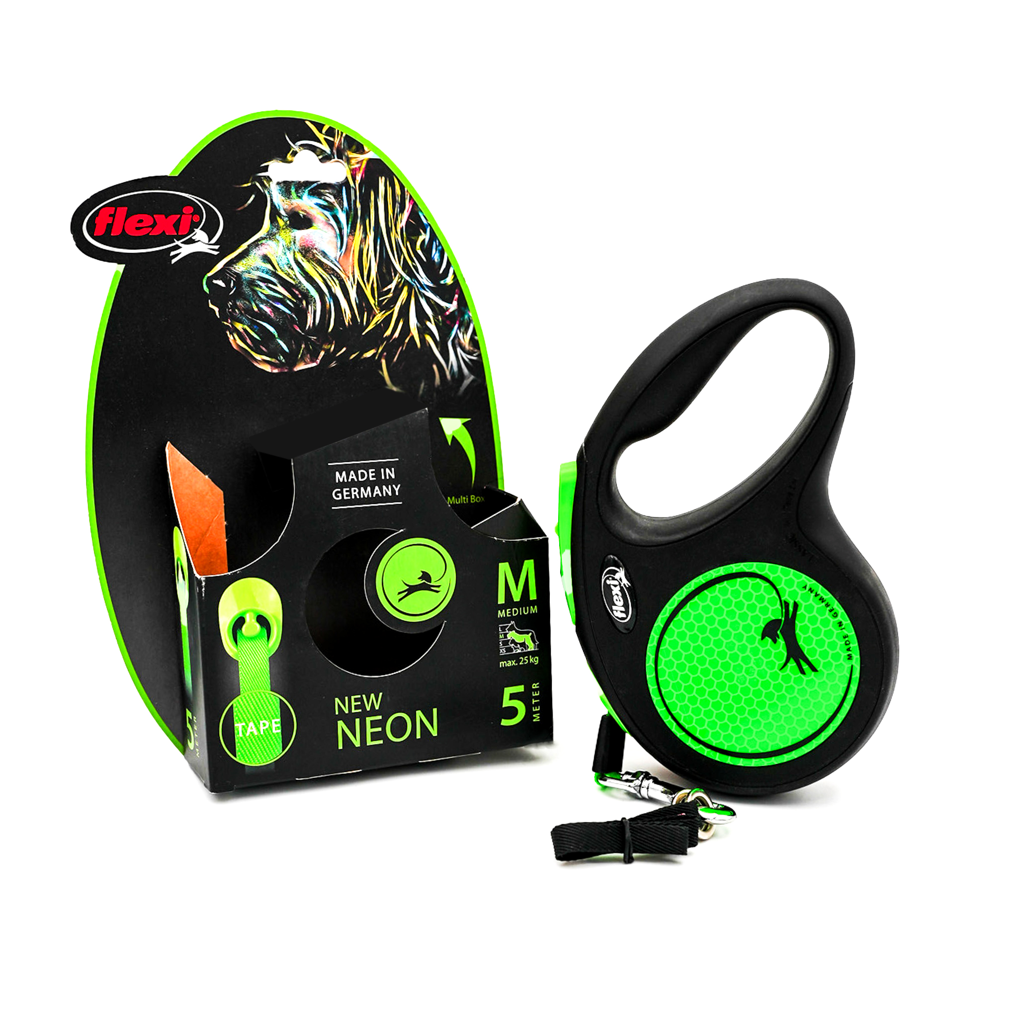 Flexi New Neon Tape Leash by Trixie