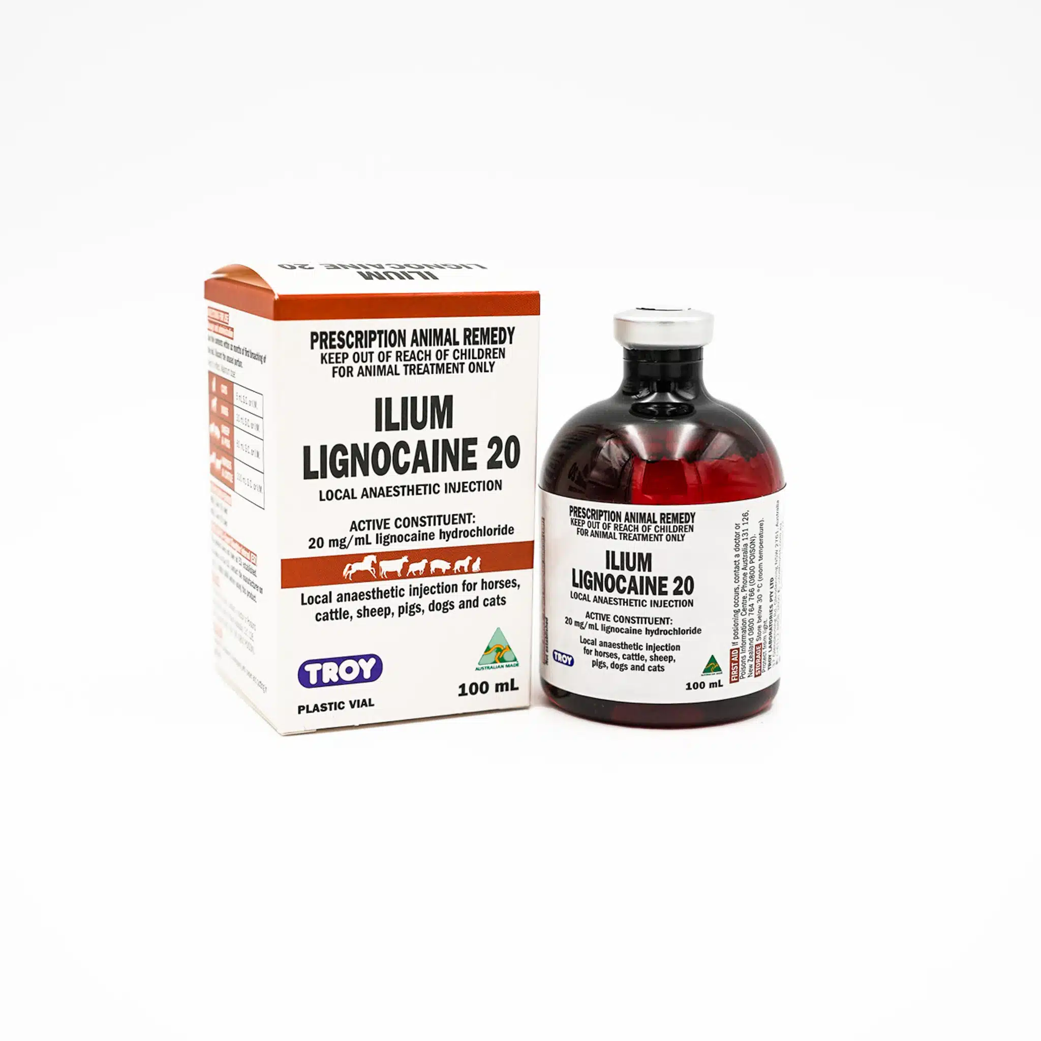 Ilium Lignocaine 20 Injection 100 mL by Troy