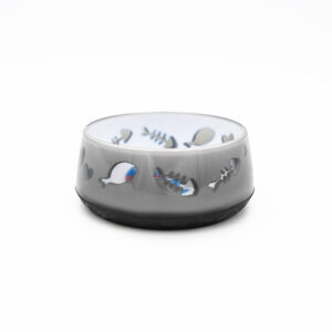 Lovely Cat Plastic Bowl with Rubber Base by Trixie