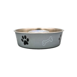 Slow Feed Stainless Steel Bowl, Plastic Coated by Trixie