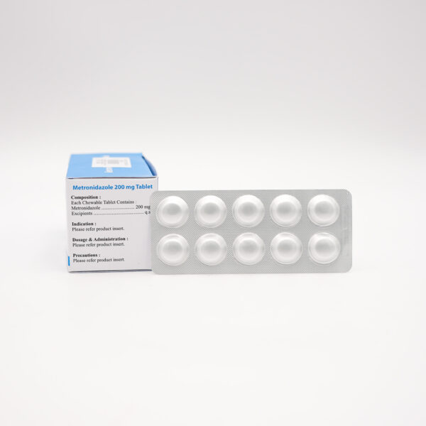 Metronidazole 200 mg Chewable Tablet by Reyaansh