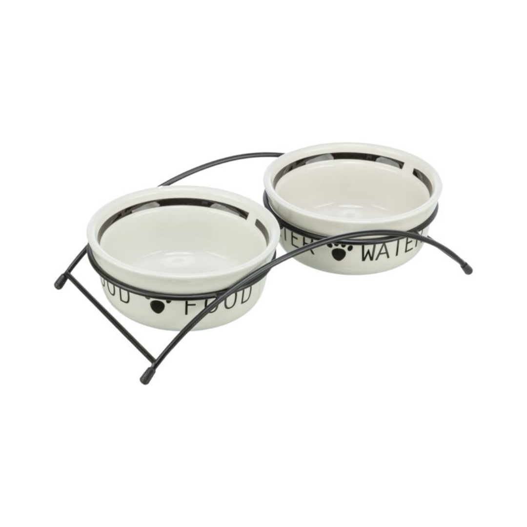 Food-Water Bowl Set Ceramic-Metal by Trixie