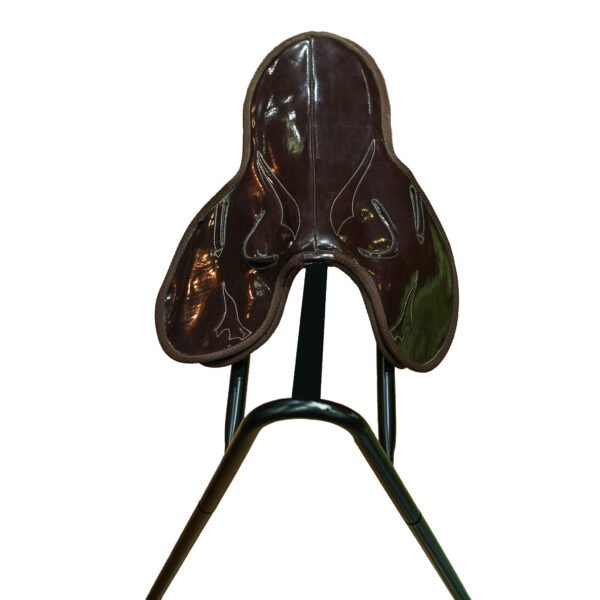 A lightweight, low-profile exercise saddle designed for training and gallops—crafted for comfort, balance, and rider security during intense movement.