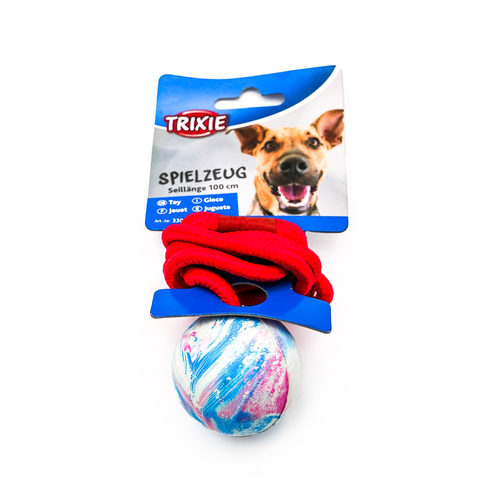 Ball on a Rope, Natural Rubber (Ø 5 cm / 1.00 m) by Trixie