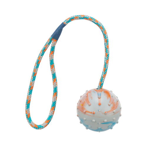 Ball on Rope Natural Rubber by Trixie