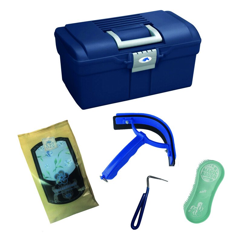 Grooming Box – Includes 1 kg Snack, Hoof Pick, Sweat Scraper & WonderBrush