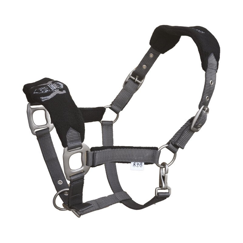 S2G Halter Black with Fleece – Cob (Anthracite) by Rubco
